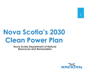 Nova Scotia's 2030 Clean Power Plan
