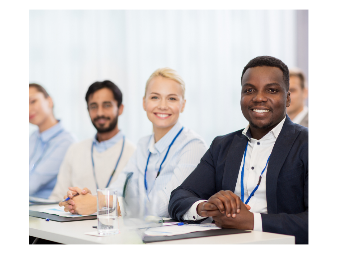 Stock image of forum participants