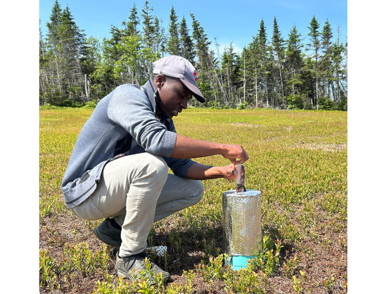 Photo of researcher in the field