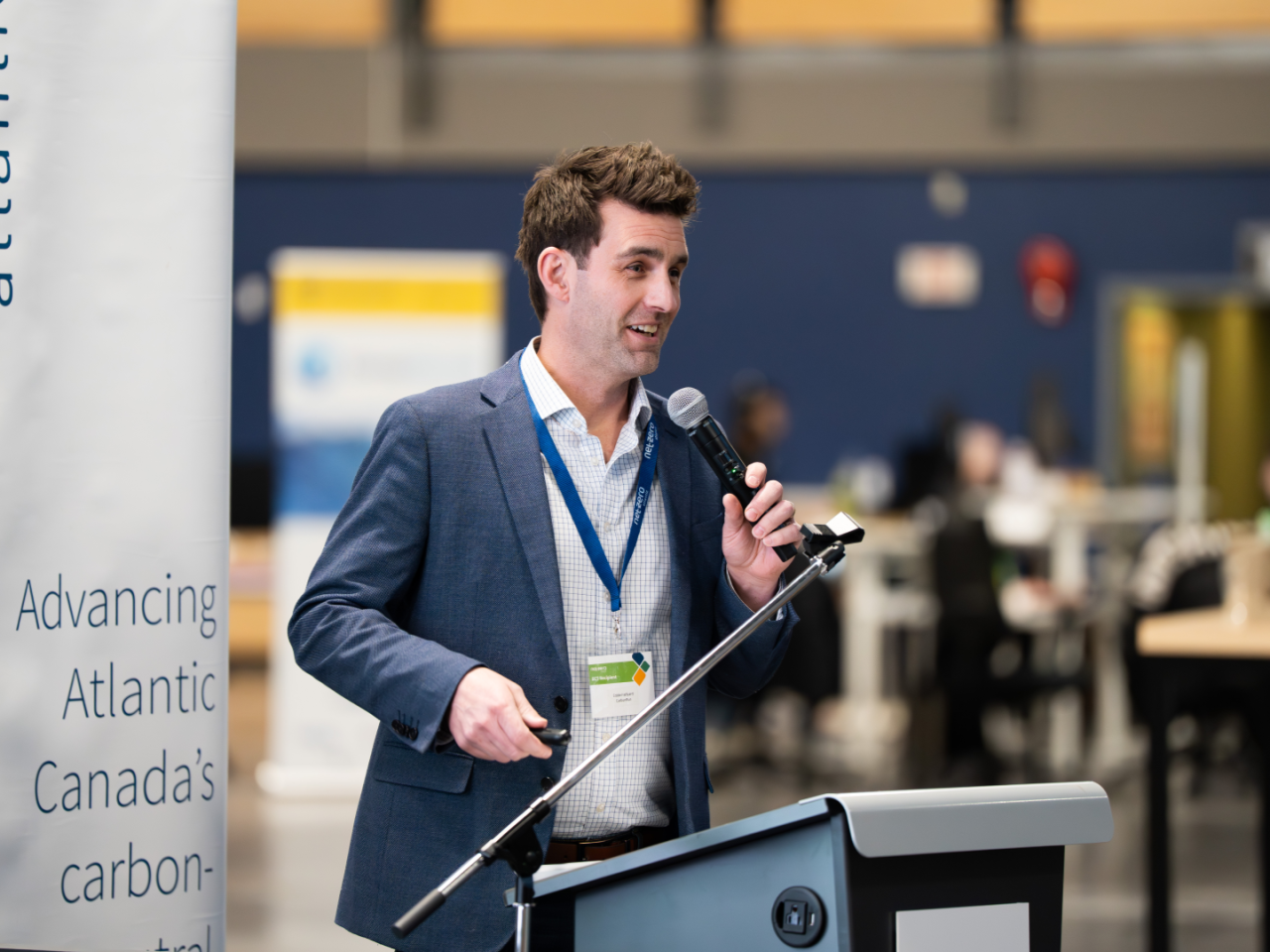 CarbonRun’s Edmund Halfyard presents at the ECT Showcase.