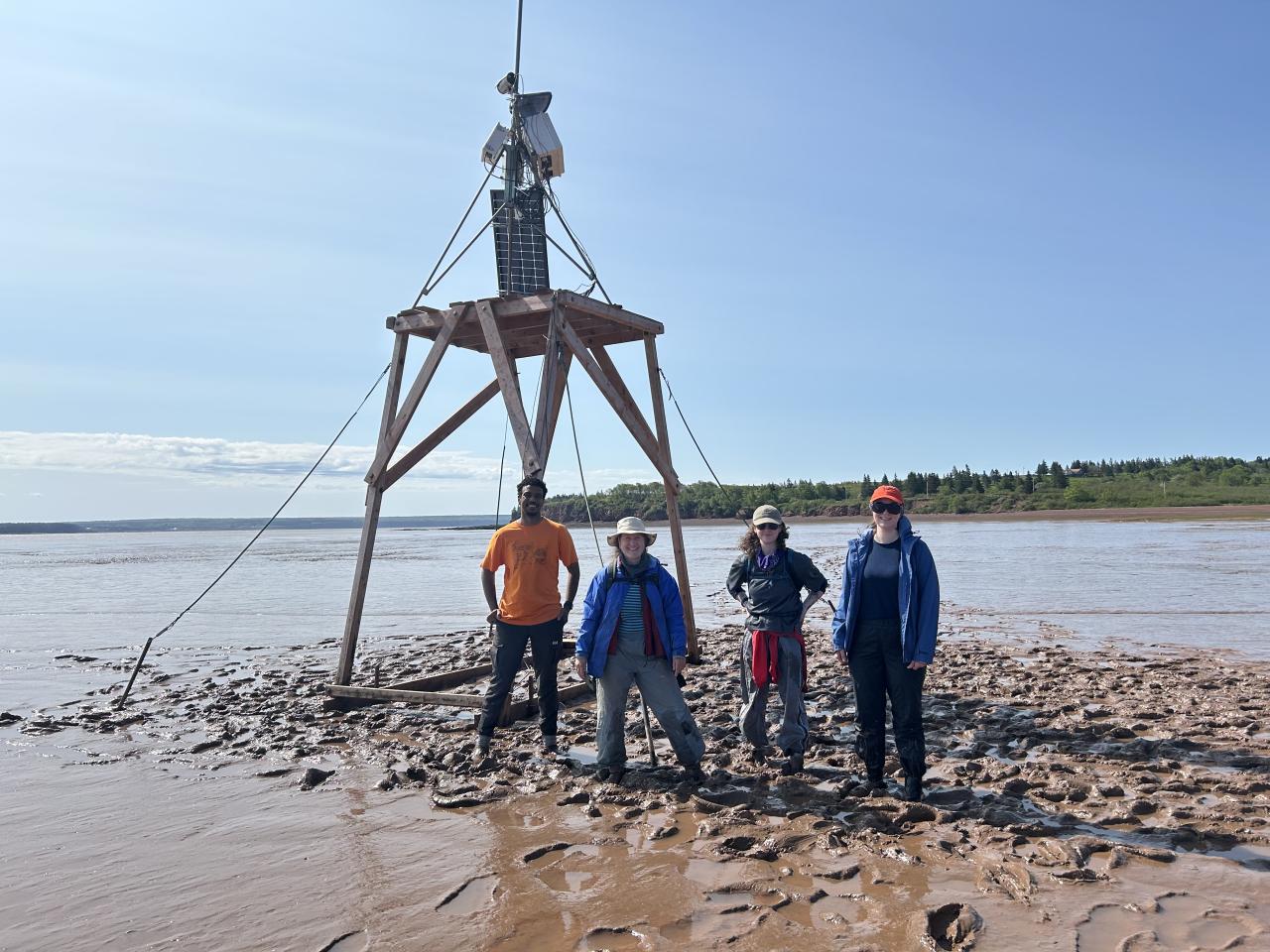 ECT-NB project team on mudflats