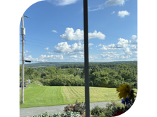 View from a home of a wind farm in Windsor, Nova Scotia